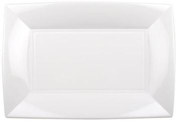 8 ASSIETTES RECTANGLES NICE -BLANC
