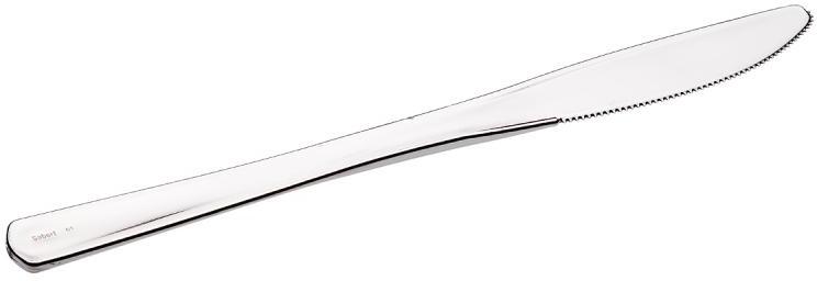 50 couteaux en plastique rigide métallisé 20 cm