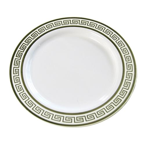 10 grandes assiettes en plastique rigide blanc et