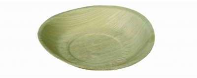 Assiette biodégradable creuse en palmier Ø20 cm (x