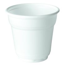 Gobelet jetable plastique 10 cl blanc - Lot de 100