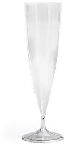 10 flûtes à Champagne en plastique rigide monobloc