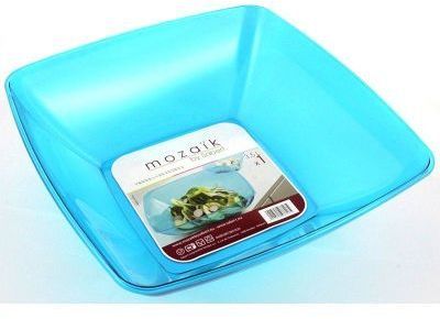 SALADIER PLASTIQUE 28 X 28 CM TURQUOISE
