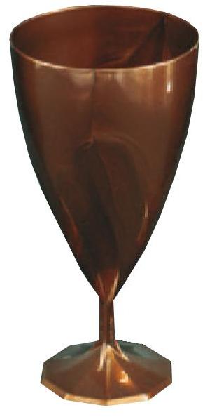 6 verres à vin design plastique rigide chocolat 15