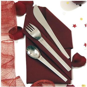 Kit couvert inox avec serviette 120 mm