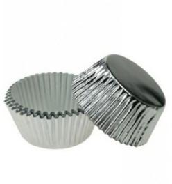 100 moules caissettes jetables argent