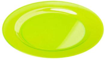 6 assiettes en plastique rigide ronde vert anis 23