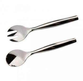 Cuillère et Fourchette de service métallisées 26 c