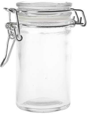 Petit bocal haut en verre joint blanc 6,5 cl