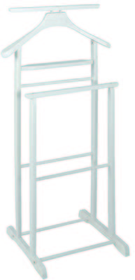 Valet de nuit en bois massif coloris blanc - L47 x