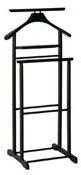 Valet de nuit en bois massif FUNNY Noir Double