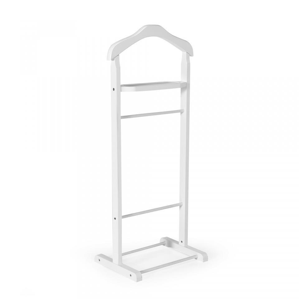 Valet / Porte-vêtement Blanc en bois Blanc