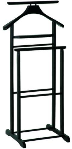 Valet de nuit en bois massif couleur noir - L47 x