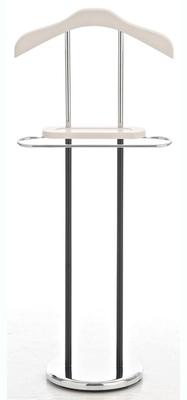 Valet de nuit en bois/métal coloris blanc - 109 x