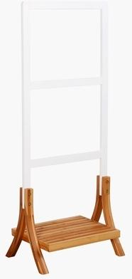 Sèche serviettes de 3 barres bambou / blanc , H 10