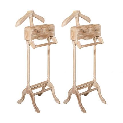 Lot de 2 Valets de chambre en Teck 46 x 44 x 122 c