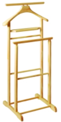 Valet de nuit en bois massif coloris naturel - L47