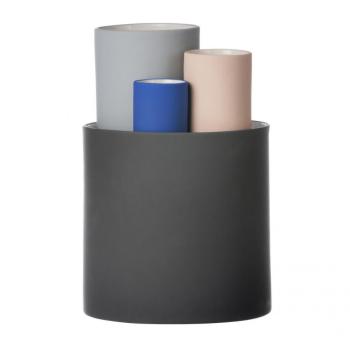 Collect Vases - Ensemble de 4 vases - noir/gris/ro