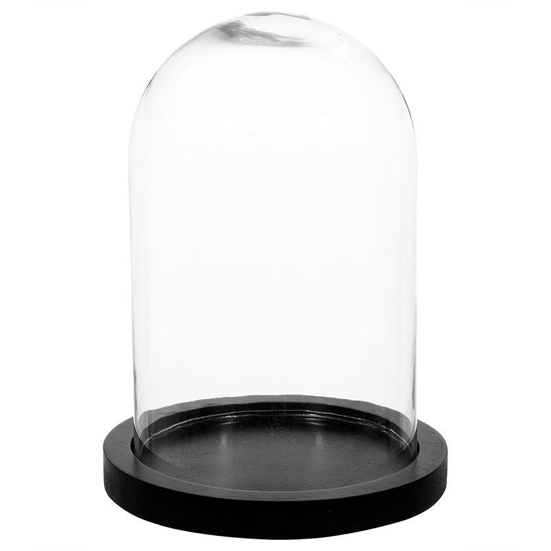 CLOCHE EN VERRE 26 CM SUR SOCLE