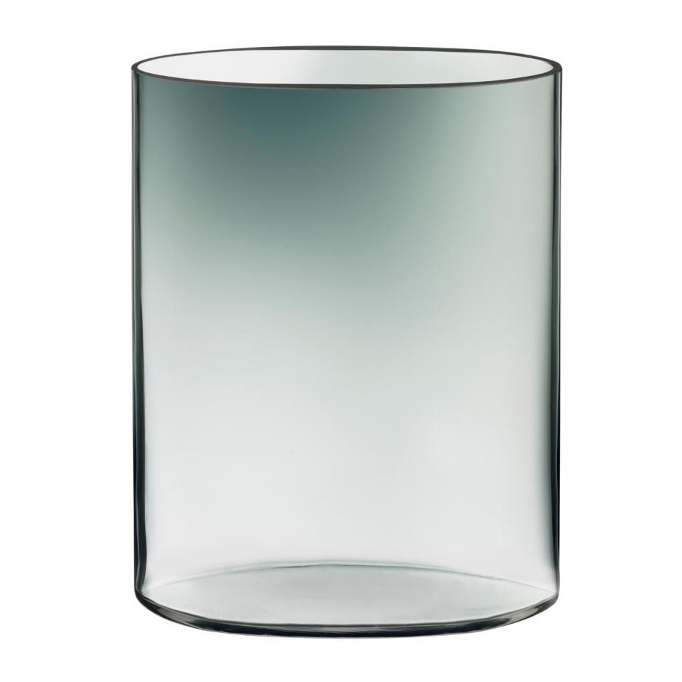 Ovalis - Vase - transparent gris/verre/ovale/H: 25
