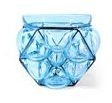 Vase large Flower en verre soufflé bleu glacier