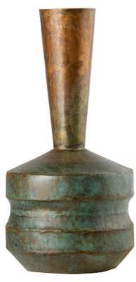 Vase en métal cuivré finition antique Chimney Haut