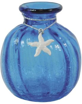 Vase en verre teinté bleu Vase en verre teinté bleu
