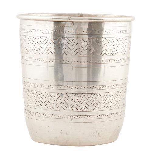 Cache-pot en laiton plaqué argent Ethnic House Doc