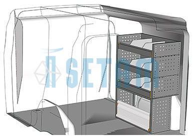 Kit aménagement Doblo L1 métallique côté passager