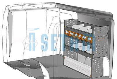 Kit aménagement Doblo L2 métallique côté passager