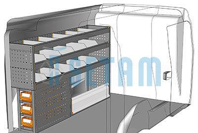 Kit aménagement Doblo L2 métallique côté conducteu