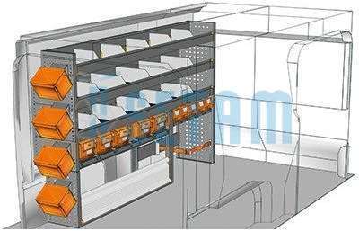 Aménagement Proace Medium rallongé L2 avec bacs