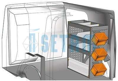 Aménagement Citan utilitaire L1 côté passager