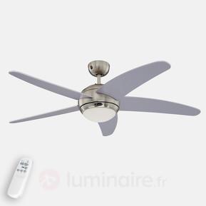 Ventilateur de plafond lumineux Bendan argenté