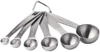 Lot de 6 Cuillères à Mesure Inox