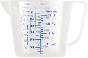 Récipient Doseur Gradué - Polypropylène - 0,5L 1L