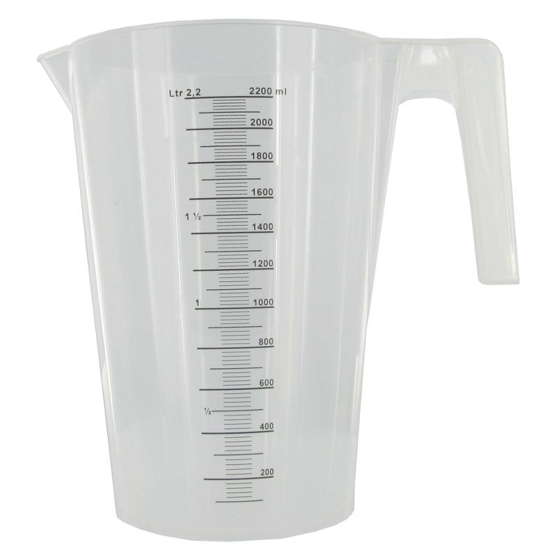 Carafe en plastique graduée 2.2L - à lunité