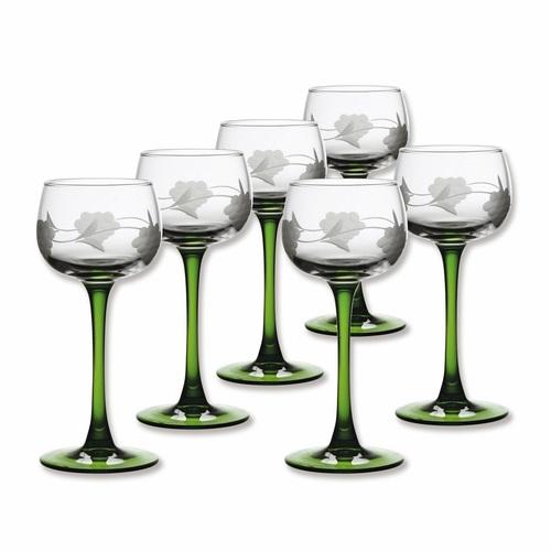Verre à vin dAlsace gravé 13cl - Coffret de 6