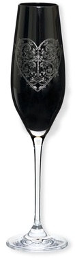 Flûte à champagne en verre noir 21cl - Lot de 6