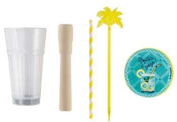Coffret 2 Verres à Mojito ( 6 dessous de verres) Coffret 2 Verres à Mojito