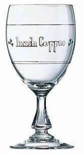 Verre à cocktail irish coffee 24cl décor trèfle jaugé Verre à cocktail irish coffee