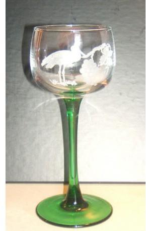 6 verres à vin d Alsace vin du Rhin taillés cigogne 6 verres à vin d Alsace vin