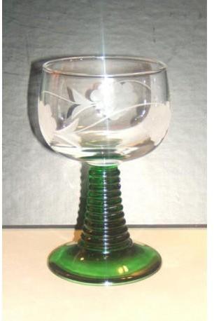 6 verres Alsace roemer GM taillés