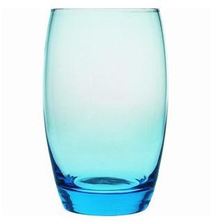 Verre à eau bleu - forme haute 35cl - Lot de 6 - I