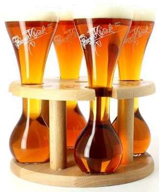 Quattro 4 verres Kwak avec support