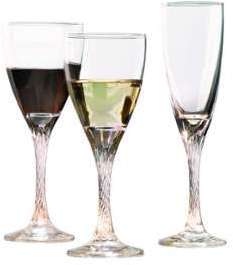 Service de verres 18 pièces avec pied en forme originale Service de verres 18 pièces