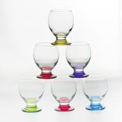 Verre à pied 28 cl couleurs assorties - Set de 6 N