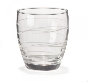 Lot de 6 Verre à eau décor blanc 33cl Lot de 6 Verre à eau décor