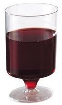 Verre à vin jetable plastique 17 cl transparent -
