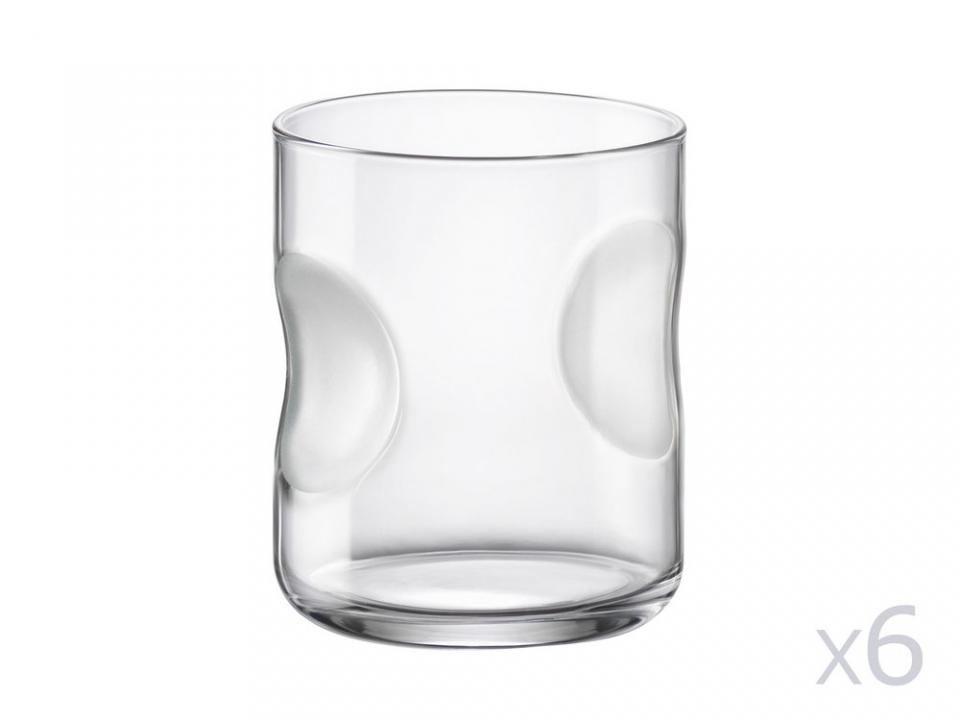 Verre à eau en verre bulles concaves 31 cl - Lot de Verre à eau en verre bulles